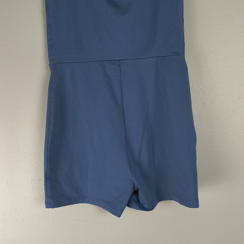 Reformation The Dev Ecostretch Short Jumpsuit Women's S Morning Glory Blue - Picture 9 of 11